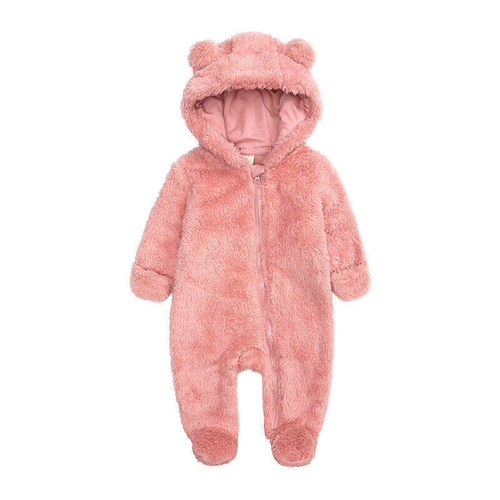 Bear Hooded Romper Jumpsuit Bodysuit Clothes Outfits New-born Baby Boy Girl Kids - Picture 2 of 31