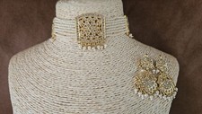 Indian jewellery set choker earrings necklace studs kundan polki Bollywood gift