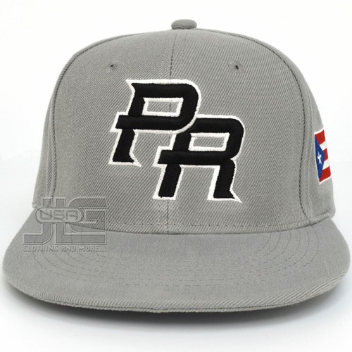 Puerto Rico Snap back Hat Flag 3D PR Flat Bill Rico Baseball Acrylic Cap NEW - Picture 53 of 73