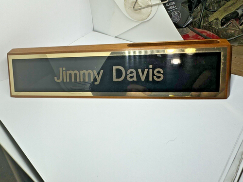 "Tarjeta de visita de madera de 10"" de largo de la oficina de mundialmente famoso: JIMMY DAVIS" - Imagen 1 de 10