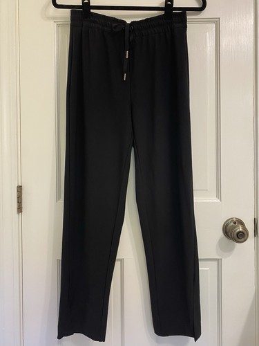 Joie Black Stretch Dress Pants Pull-on Elastic Drawstring Waist Pockets Size S