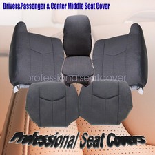 For 2003-2007 Chevy Silverado Both Side Middle Work Truck Cloth Seat Cover Gray For 2003-2007 Chevy Silverado Both Side Middle Work Truck Cloth Seat Cover Gray