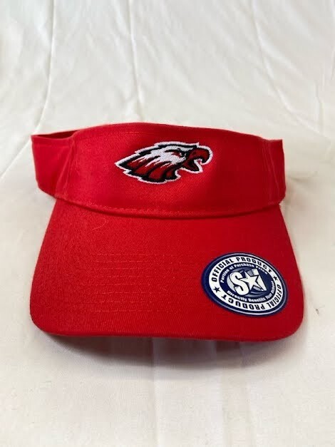 Red Eagle Visor Strapback Hat Embroidered Logo Pa… - image 10