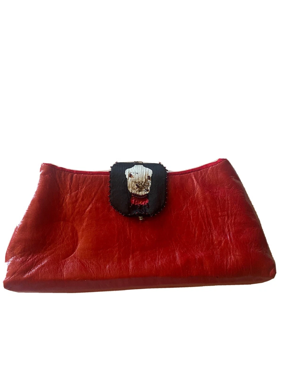 Fashion cheap red designer clutch bag