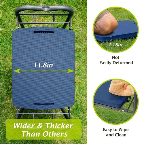 Garden Stool Kneeler and Seat Heavy Duty, Upgraded Folding Gardening Bench wi... - Picture 3 of 8