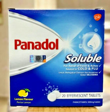 PANADOL Soluble Tablet Lemon Flavour 500mg 20’s Effervescent Tablets - 2 Boxes