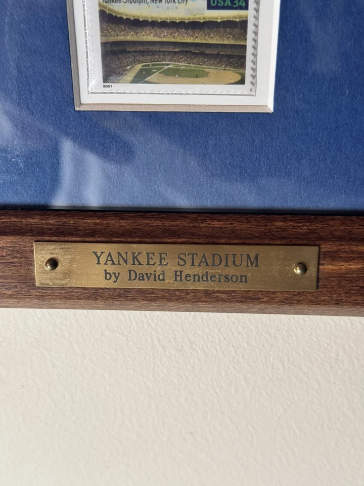 Yankee Stadium Framed Photo By David Henderson- Babe Ruth & Lou Gehrig Stamps - Image 3 of 4