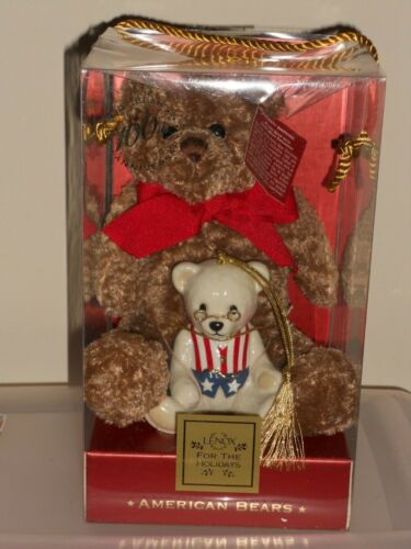 Peluche ours en peluche Lenox American Bears 100th Anniversary & Patriotic Sm Bear neuf dans son emballage - Photo 1/4