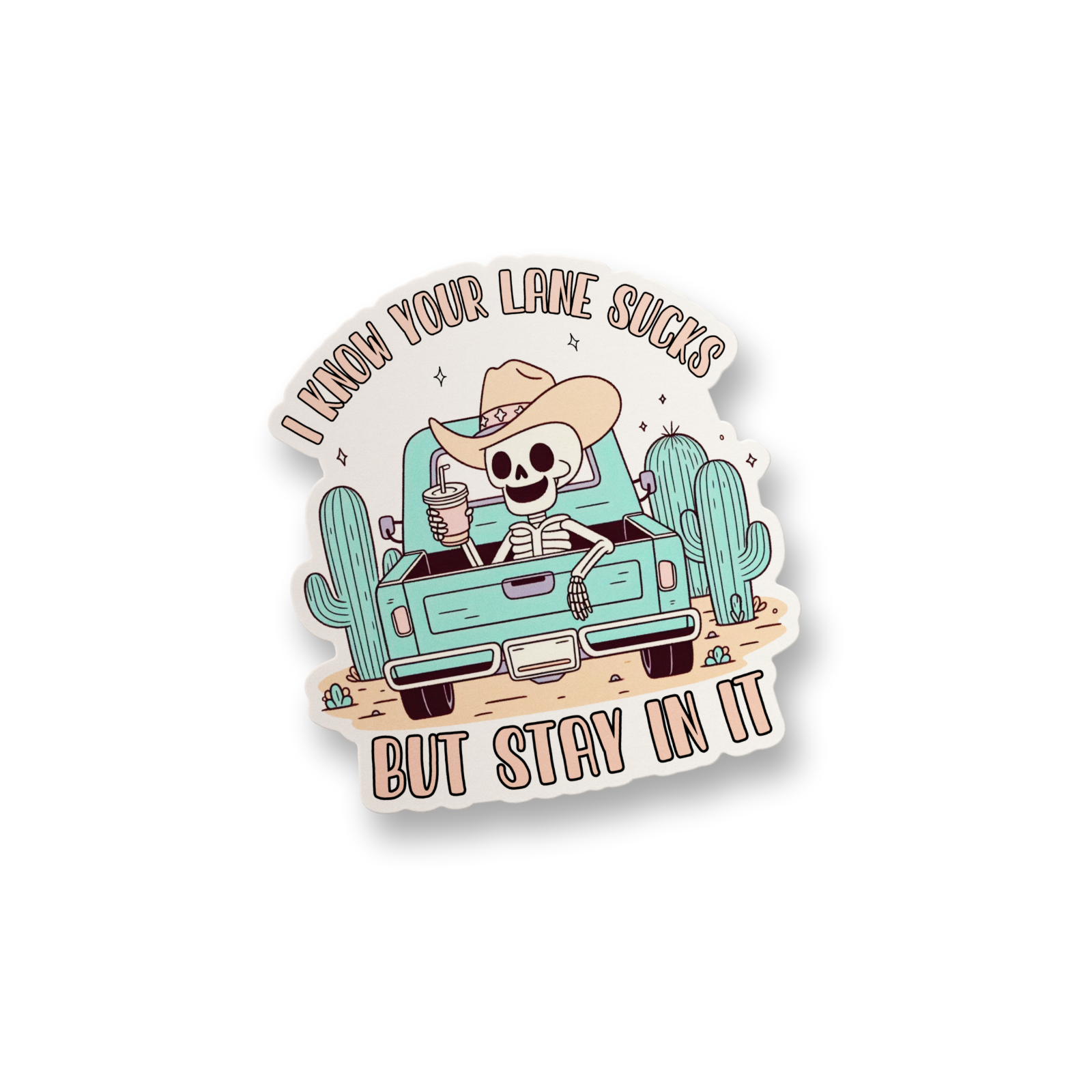 I Know Your Lane Sucks Vinyl Sticker Funny Meme Sticker Water Bottle Sticker