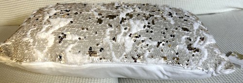 Aviva Stanoff Mermaid Sequin Cream Gold Throw /2 Pillow Set, NWT, MSRP $799 - Picture 10 of 10