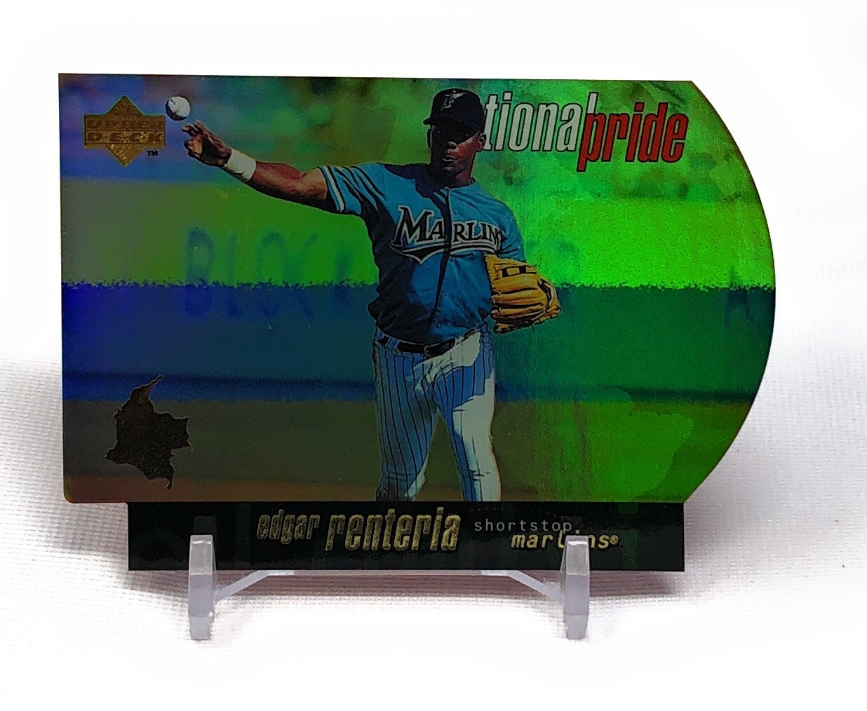 1997 Upper Deck Edgar Renteria National Pride Die-Cut #NP3 Colombia
