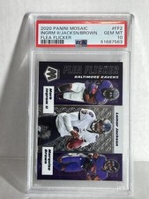 2020 Panini Mosaic  FLEA FLICKER Lamar Jackson PSA 10 Gem Mint Ravens !