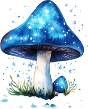 Wall decal sticker mushroom wall sticker 18 x 18 cm large