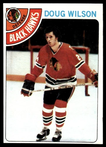 1978-79 Topps Hockey Card Doug Wilson RC Chicago Blackhawks #168
