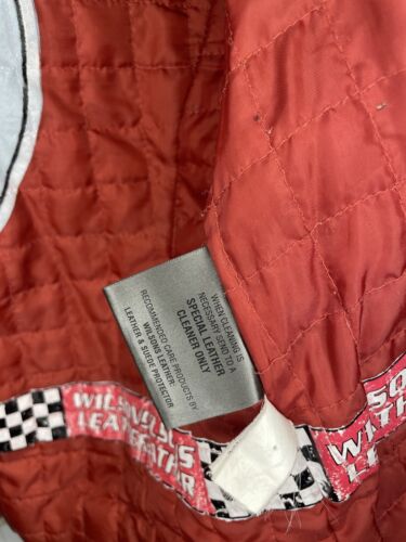 Wilsons Leather Red/Beige Racing Jacket - WOMENS - ULTRA RARE “Michigan Maid” - Picture 9 of 15