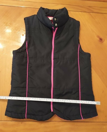 Niñas Chaleco Puffer Chaqueta I.e.i Talla L 10/12 Chaqueta Prendas exteriores Invierno Rosa Negro - Imagen 8 de 11