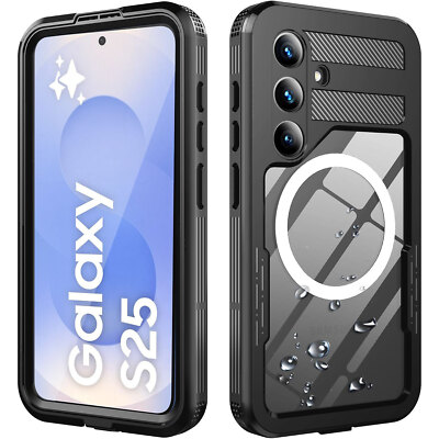 Waterproof Case for Samsung Galaxy S25/S25 Plus Shockproof MagSafe Phone Cover
