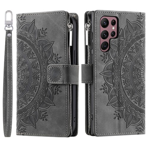For Samsung S25 S24 S23 S22 FE Ultra Plus Zipper Case Leather Wallet Flip Cover - Picture 14 of 28