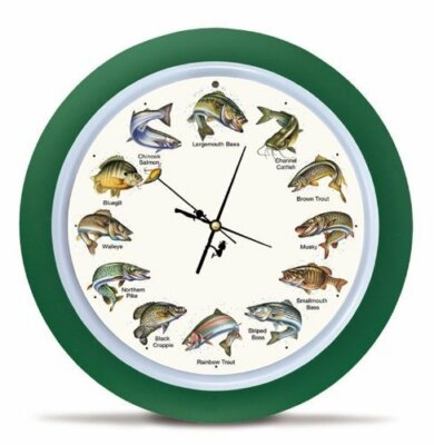 Mark Feldstein & Associates Splashing Gamefish Clock 13 Hourly Fish Sounds USA