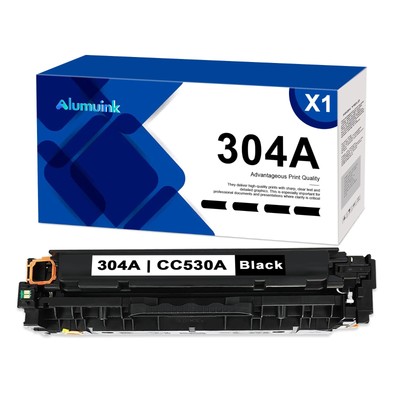 1PK High Yield 304A Black Toner Replacement for HP 304A CC530A Color CM2320n MFP