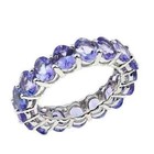 HSN Colleen Lopez Sterling Silver Oval Tanzanite Eternity Band Ring Size 5 — photo 7
