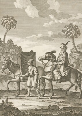 1778 John Moore Engraving ''Horsemen in Barbary''