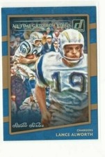 2020 Donruss LANCE ALWORTH All Time Gridiron Kings Studio Series SP 056/100