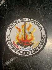 Milwaukee County power Plant PATCH Sew ON 3.5” RARE LOGO UNUSED WI