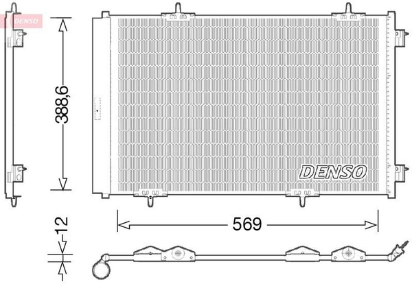 Denso DCN21030 Kondensator, Klimaanlage FüR CitroËN Peugeot-image