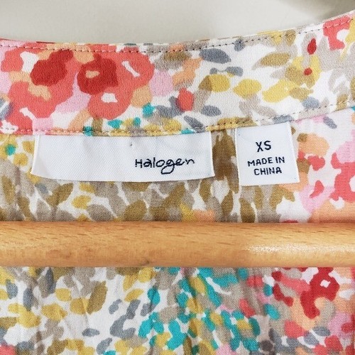 Halogen | Abstract Floral Silk Blend Tank Blouse, size XS - Picture 4 of 7