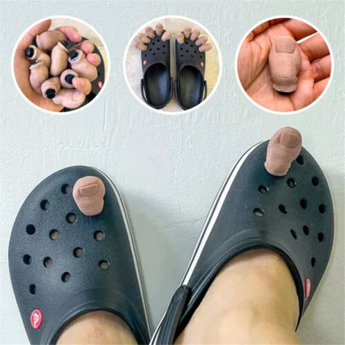 Funny Big Toe Shoe Charms Set Shoes Decorations Ornaments for Kid Mens Womens - Picture 9 of 19