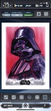 Topps Star Wars Digital Card Trader Stellar Signatures Sketch Card 1 Vader Award
