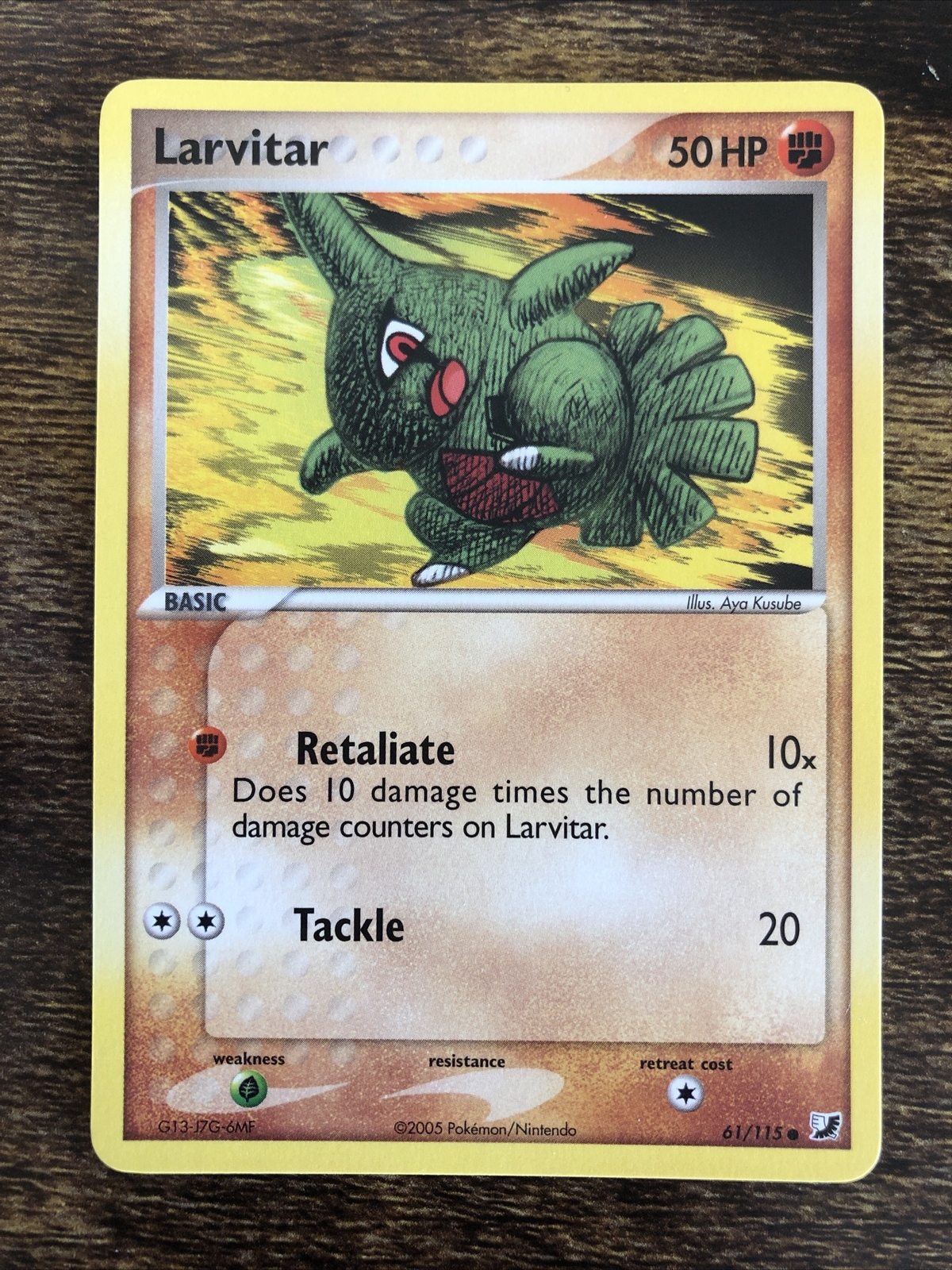 Pokémon Larvitar 61/115 EX Unseen Forces Near Mint