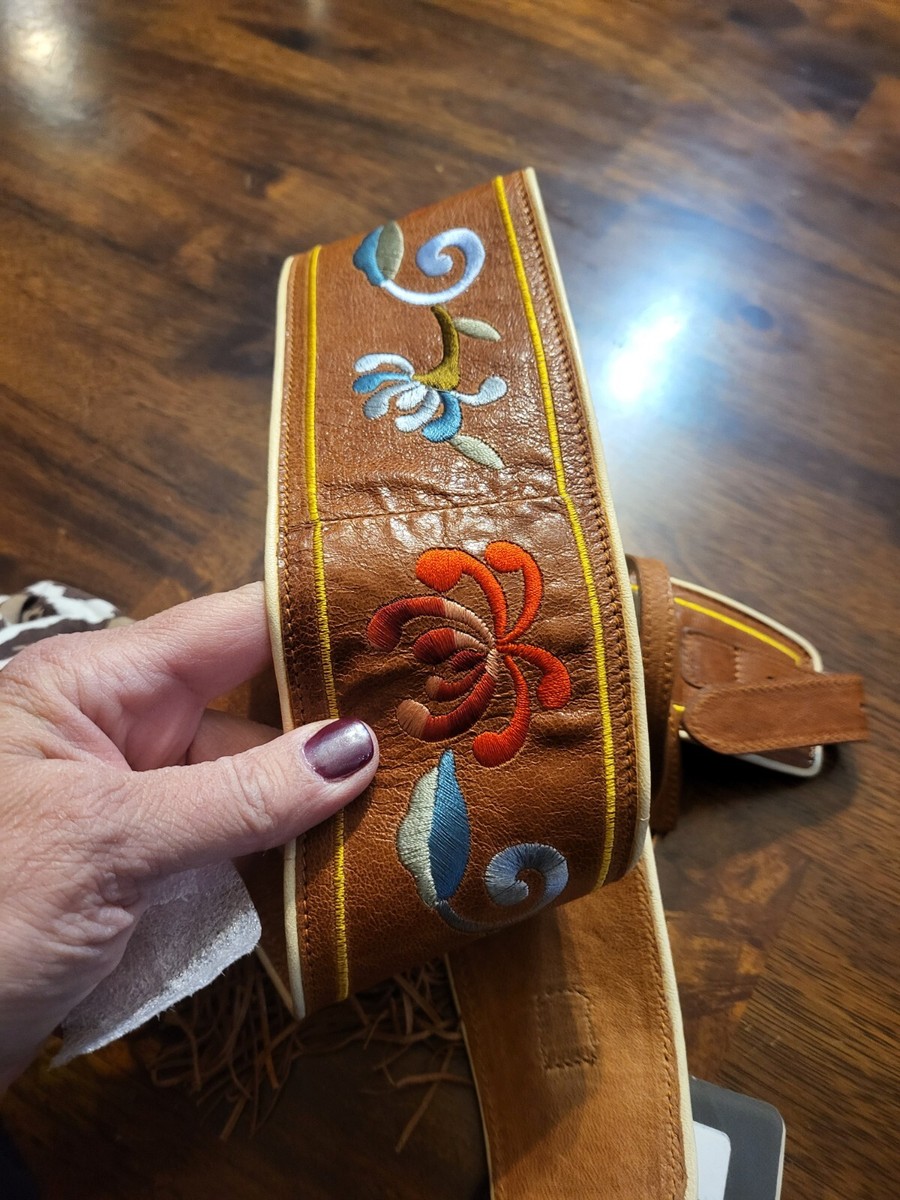 ermanno scervino womans Genuine Leather Made In Italy Light Brown Embroidered... ermanno scervino womans Genuine Leather Made In Italy Light  main image 2
