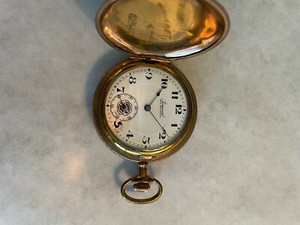 Antique Working Chrysler Imperial logo Pocket Watch, Hunter Case, Buren Watch Co