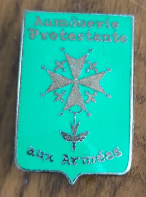 Protestant Chaplaincy Badge to the Armies / Drago Paris / D16