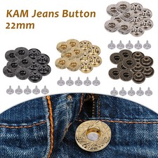 10-100PcsKAM Jeans Buttons 22mm with Back Pins Denim Jacket Dresses Coats Skirt