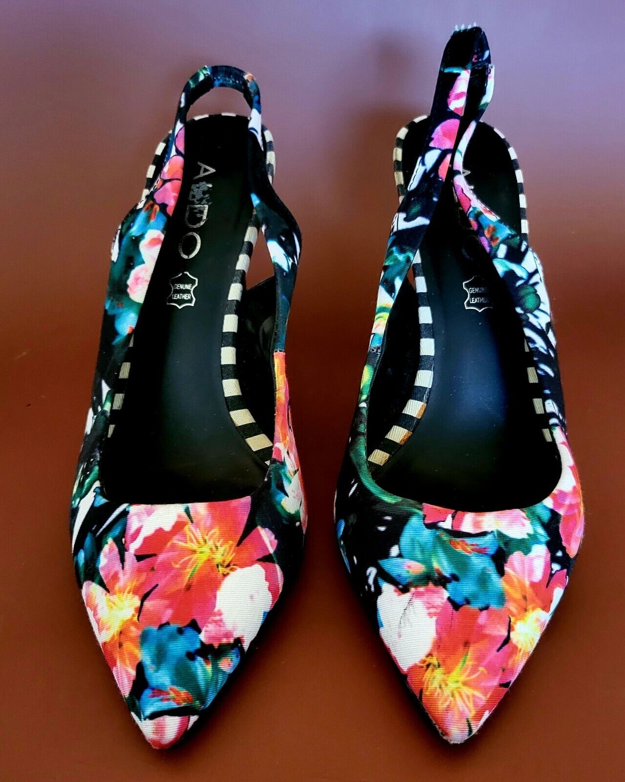 Aldo Spring Multi-Colored Heels, Sling Back, SZ 6… - image 1