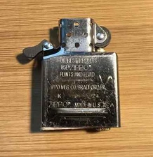 ZIPPO Lighter Insert, Chrome Plated REPLACEMENT (No Outer Case), Year 2024 New