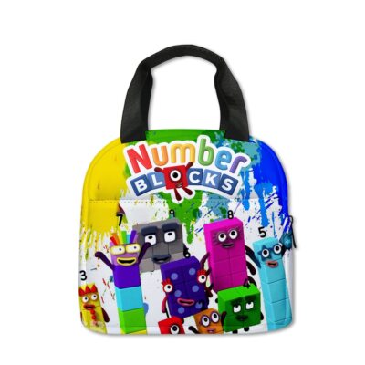 Building- Bl0cks- anime Numberblocks- Lunch Bag Portable Ice Bag Toys kids
