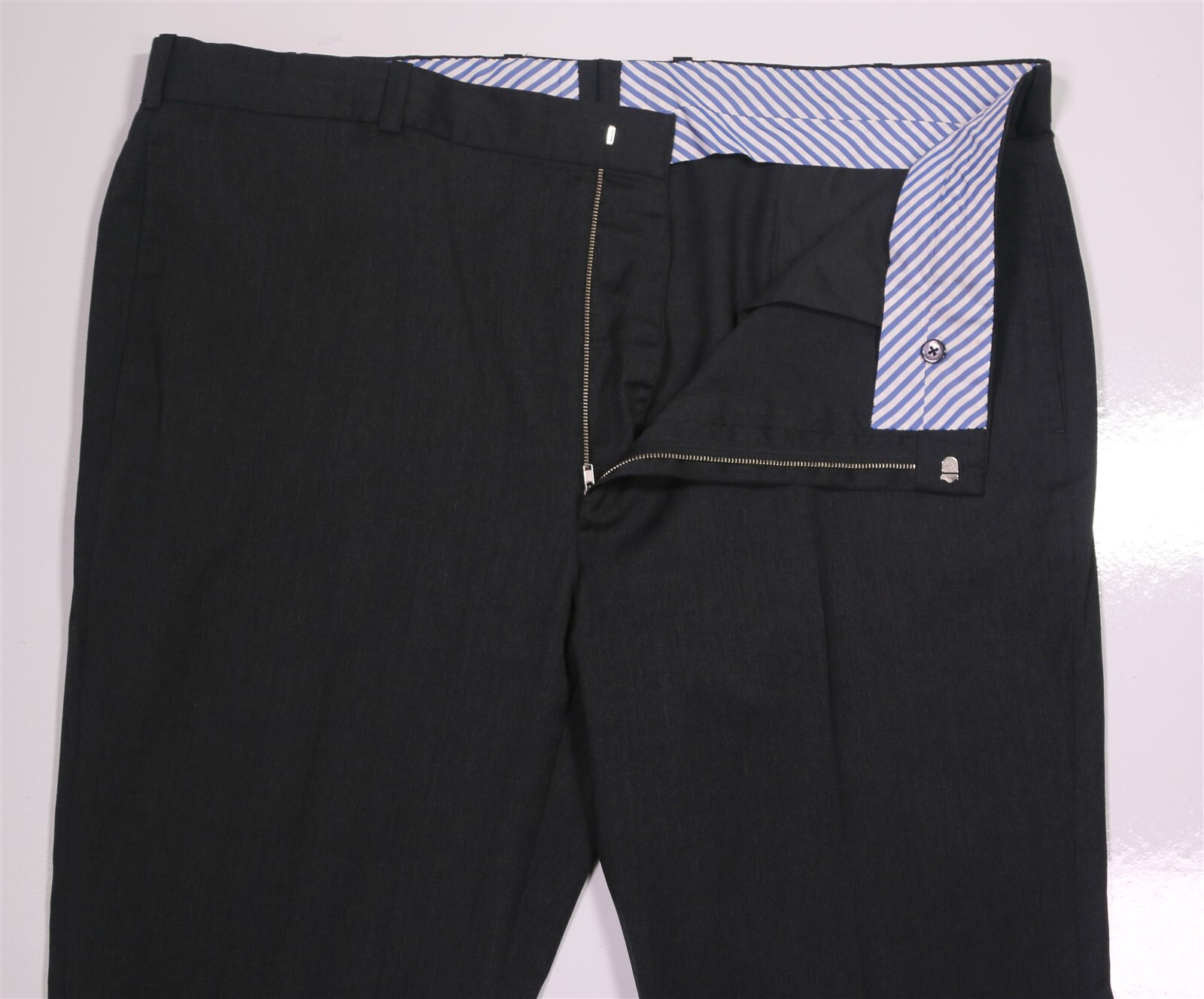 Edgar Pomeroy Custom Tailored Gray Flat Front Woo… - image 5