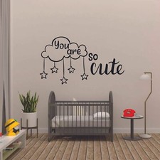 You Are So Cute New Baby Quote Vinyl Wall Art Decor Sticker Nursery Room Decals