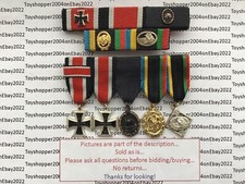 German WW2 1957 Veteran Bundeswehr Ribbon and Miniature Medal Bars