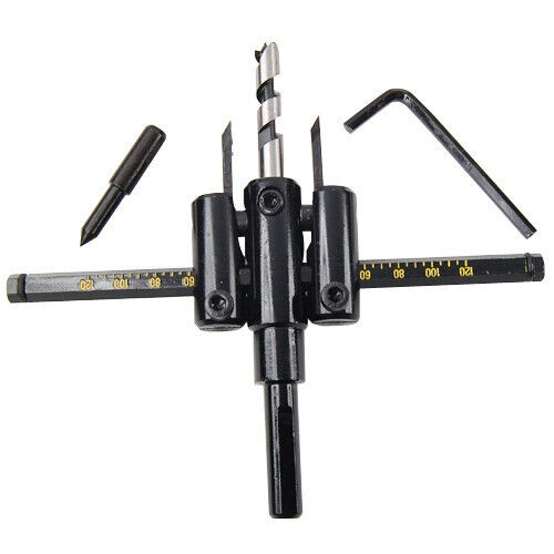 Praktisch verstellbar Metallkreis Lochsäge Bohrer Bit Cutter Kit Zum Selbermachen Werkzeuge Zubehör - Bild 3 von 5