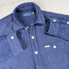 Polo Ralph Lauren Navy Blue Button Down Casual Shirt L