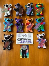 Grateful Dead Bean Bear 1998 2nd Edition Full Set of 10, tags liquid blue Garcia