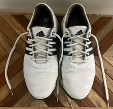 Adidas Tour360 22 Men's 11 Golf Cleats Shoes White/Navy/Silver GV7247 Spikes