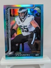 2025 Topps Chrome Football Lane Johnson #246 Teal Refractor #d/299 Philly Eagles