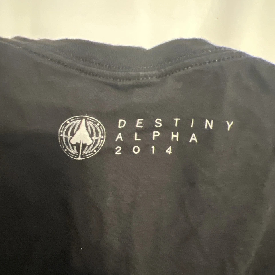 Destiny Alpha 衬衫男式 XL "That Wizard Came From The Moon" 罕见 Bungie T 恤 — 第 4/4 张图片
