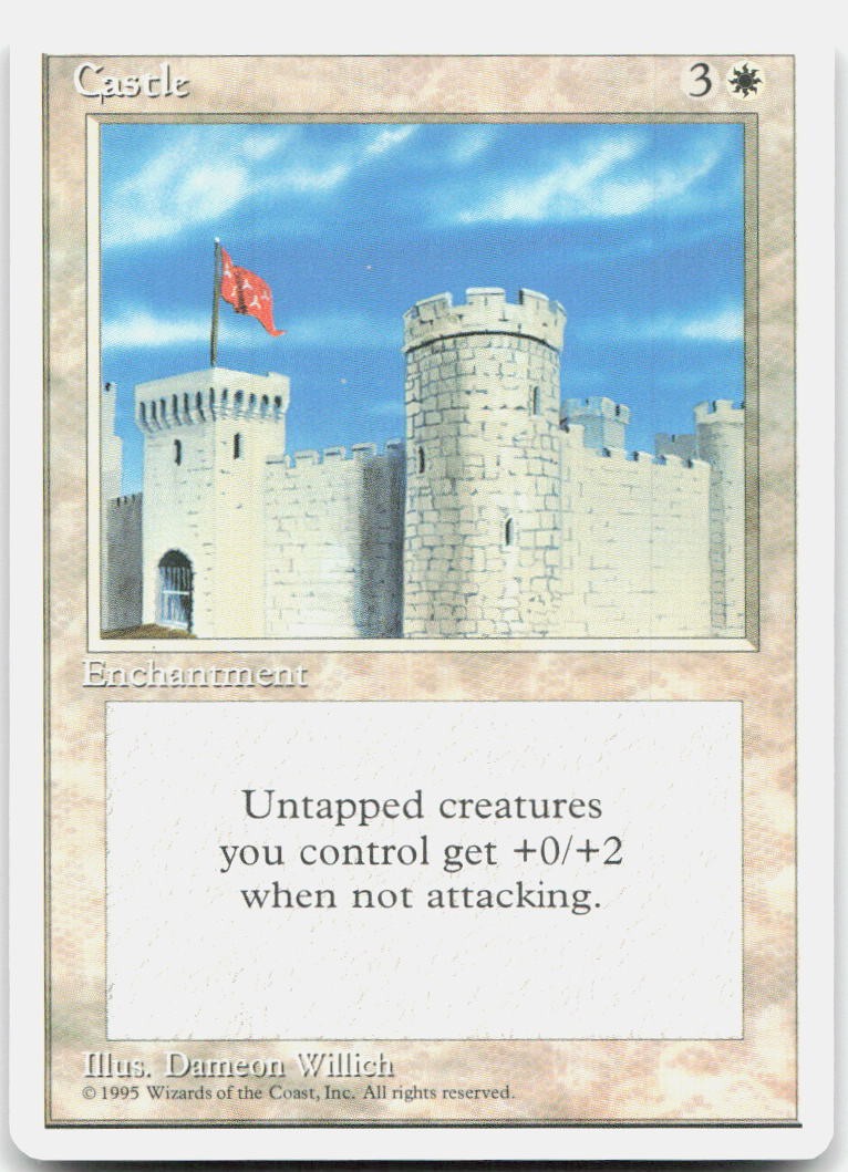 Castle Uncommon Fourth Edition Magic: The Gathering Lightly Played